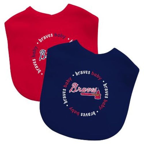 Babyfanatic Officially Licensed Unisex Baby Bibs 2 Pack - Mlb Atlanta Braves.
