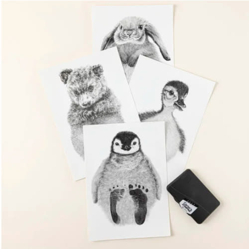 Furry Feet Baby Footprint Kit