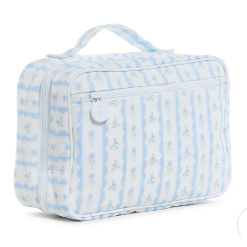 Hanging Toiletry Bag - Bundle Up - Ribbon Floral Blue