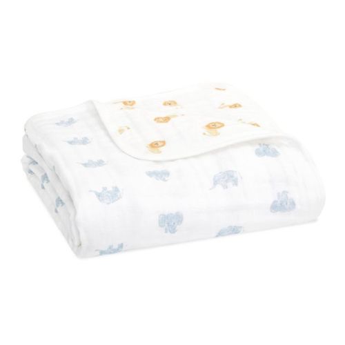 Aden + Anais Essentials Organic Dream Blanket - Animal Kingdom Hello Elephants