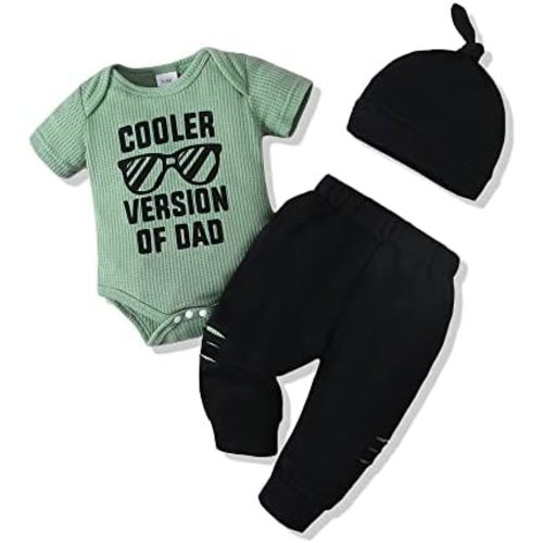 NZRVAWS Newborn Baby Boy Clothes Outfits Letter Prined Romper Pants Set Infant Baby Boy Clothing 0 3 6 9 12 18 Months