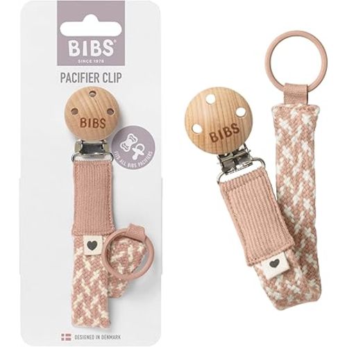 BIBS Paci Braid | Made in Denmark | Blush/Ivory | ONE Size