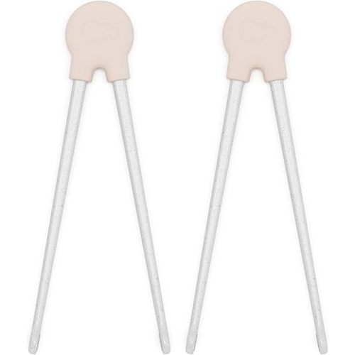 Lalo Chopsticks For Kids - Set of 2 Training Chopsticks Made of Silicone and Eco-Friendly Wheat Straw PP - Ages: 2 Years And Up - Easy to Clean & Dishwasher Safe - Grapefruit