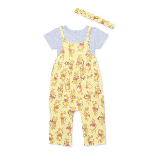 Winnie the Pooh Baby Girls Romper Set, 3-Piece, Sizes 0/3M-24M