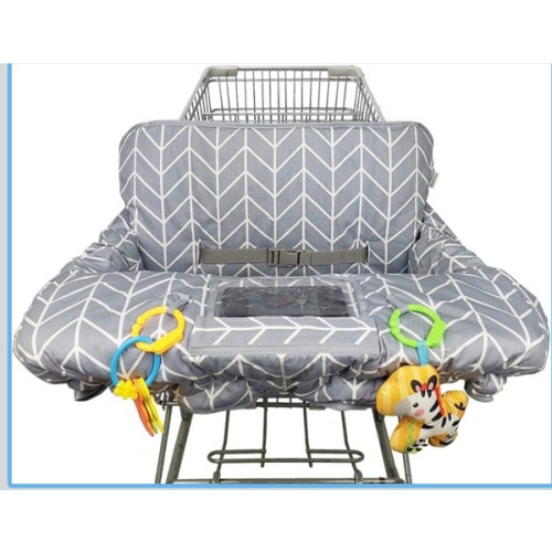 Shopping Cart Cover for Baby ICOPUCA Cotton High Chair Cover, Reversible, Machine Washable for Infant, Toddler, Boy or Girl (Grey Arrow Print)