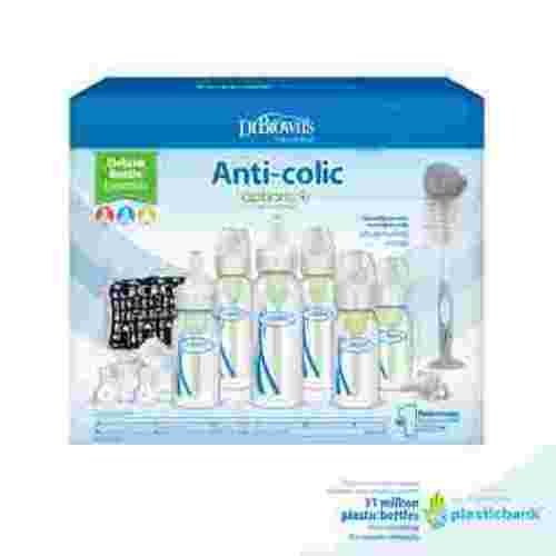 Dr. Brown's Natural Flow Anti-Colic Options+ Deluxe Bottle Essentials Gift Set, BPA Free, 0m+