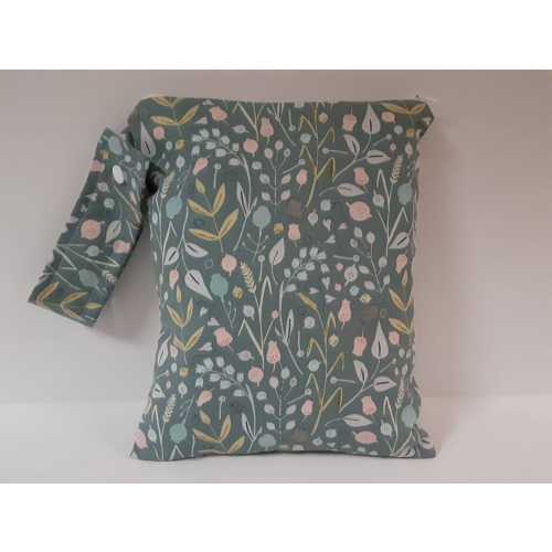 Sage Floral Wet Bag: Cloth Diaper, Gym & Cosmetic Organizer