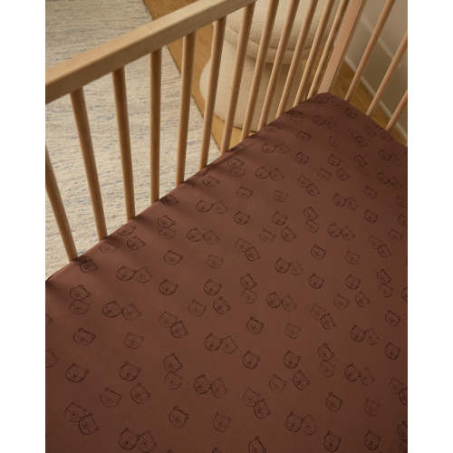 Teddy Tracks Fitted Crib Sheet | Little Sleepies