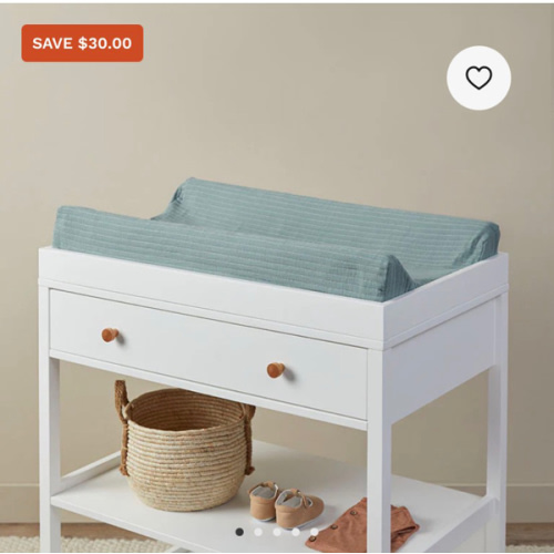 Mocka Cotton Change Mat Cover - Teal