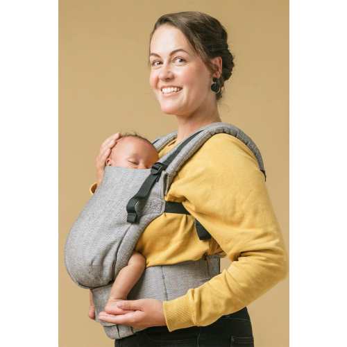 Natural Linen Baby Carrier - Free-To-Grow Ash Grey – Baby Tula – Baby Tula US