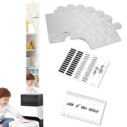 Wshxjzyay Growth Chart Mirror, Puzzle Mirror Growth Chart, Kids Height Wall Chart Puzzle Mirror, Child Growth Chart for Wall Puzzle Mirror, Mirror Growth Chart for Wall Puzzle Pieces