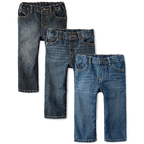 Baby And Toddler Boys Straight Jeans 3-Pack - Multi