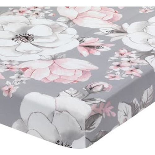 Signature Botanical Baby Watercolor Floral Cotton Crib Sheet