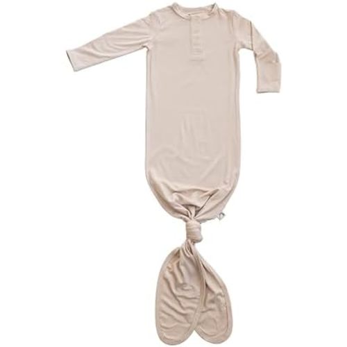 Knotted Gown Baby Newborn, Viscose derived from Bamboo, Infant Sleeper with Mittens, Baby Girl, Baby Boy,