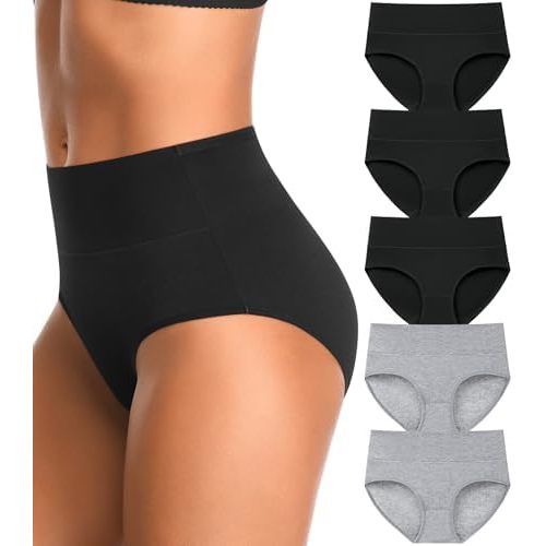 High Waisted Postpartum Underwear Womens Cotton Underwear Soft Breathable Full Coverage Stretch Panties Multipack