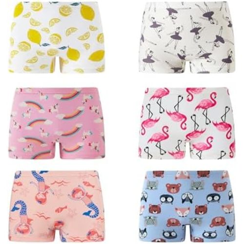 KikizYe Little Girls Boyshort Panties Big kids Soft Cotton Underwear
