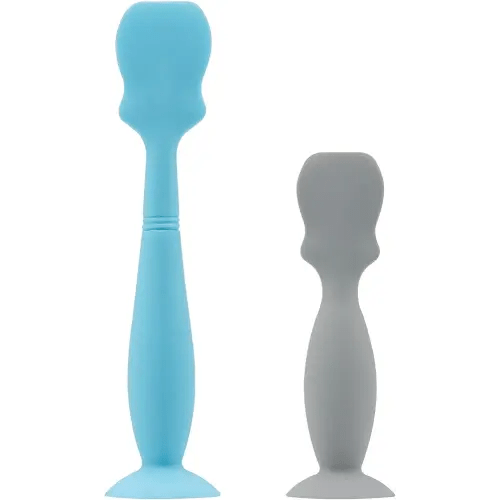 Baby Diaper Cream Brush Silicone Diaper Cream Spatula Baby Butt Cream Applicator Set Butt Paste Spatula for Babies Newborn grooming health care (Big Blue + Small Grey)