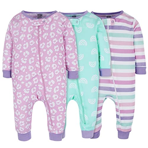 Onesies Brand Baby Girls' 3-Pack Snug Fit One-Piece Cotton Pajamas