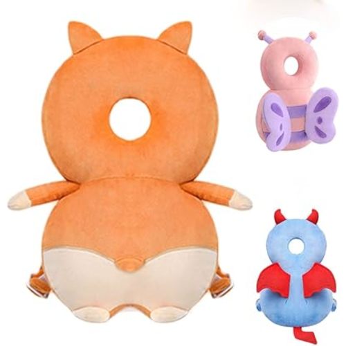 JunNeng Toddler Baby Head Protection Cushion Backpack Wear,Orange Cogri
