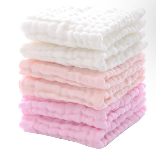 MUKIN Baby Washcloths and Burp Cloths, Soft Absorbent Towels for Newborns, 6 Pack, 12x12 Inches (Pink)