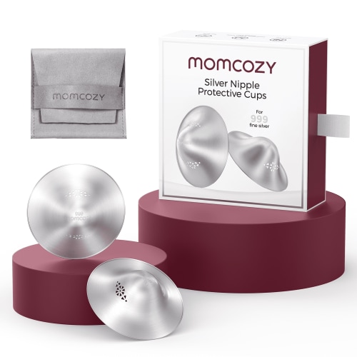 Momcozy 999 Silver Nursing Cups, 999 Silver Nipple Shield for Nursing Newborn, 2XL Size