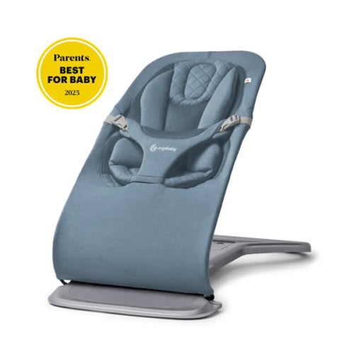 Ergobaby 3-In-1 Evolve Baby Bouncer: Knit (Oxford Blue)