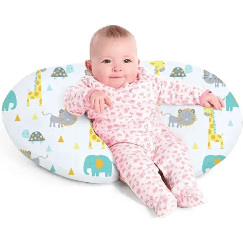 Nursing Pillow, Breast Feeding Pillows for Mom, Woodland Animals Cover with Breathable Filling, Feeding Support Pillow for 0-12 Months, Multifunctional Support Cushion for Travel (Woodland Animals)