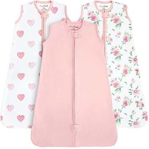 Mama Cheetah Baby Sleep Sack 0.5 TOG, Organic Cotton Baby Wearable Blanket with Two-Way Zipper, Swaddle Transition Baby Sleeping Bag for Newborn Infant Toddler Boy Girl, 6-12 Months