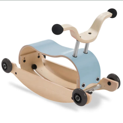 Mini Flip 2-in-1 Wooden Ride-On and Rocking Toy