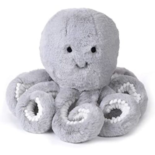 Lambs & Ivy Ocean Blue Plush Gray Octopus Stuffed Animal Toy - Inky