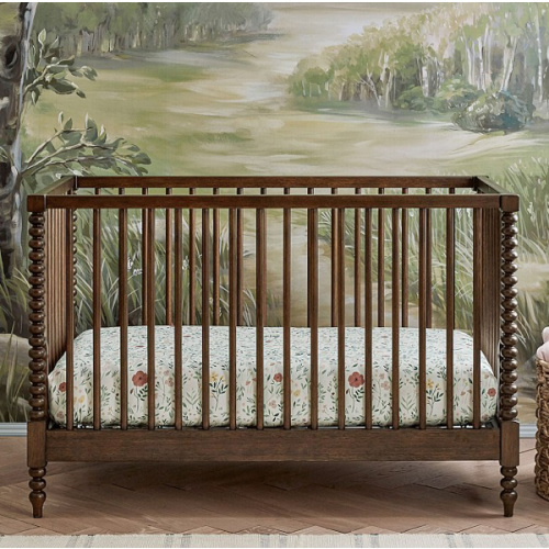 Chris Loves Julia Turned Wood Convertible Crib