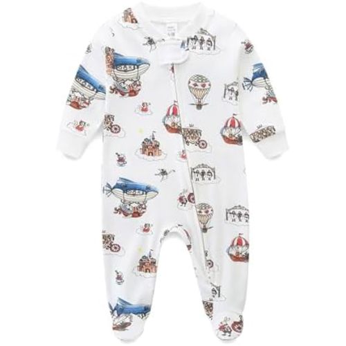 Unisex Baby Boy and Girl Zipper Onesie Toddler Footie One-Piece Infant Romper Jumpsuit