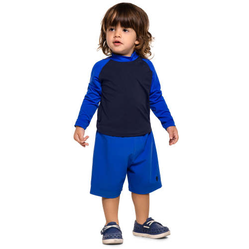 Baby Island Rash Guard Set | Navy Colorblock