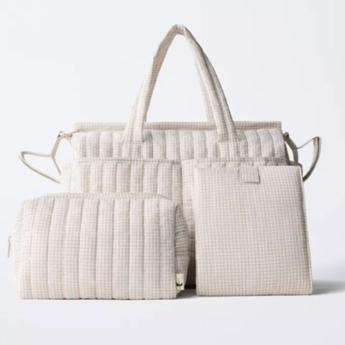 GINGHAM MATERNITY BAG