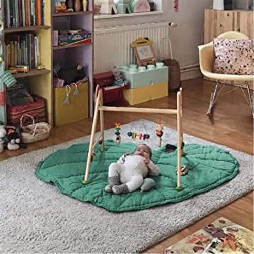 Yuehuam Baby Cotton Play Mat Nursery Rug Crawling Pad Leaf Type Floor Cushion Carpet Baby Activity Mat for Kid Baby Infant Room Decoration