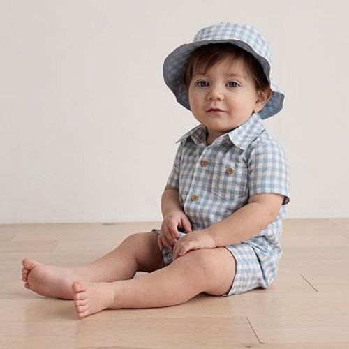 Baby Boys Carter's 2-Piece Gingham Romper & Hat Set