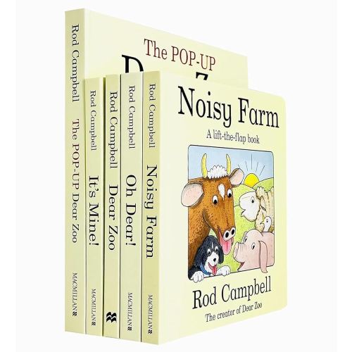 Rod Campbell 5 Books Collection Set (Noisy Farm, Oh Dear!, Dear Zoo, It's Mine! & The Pop-Up Dear Zoo)