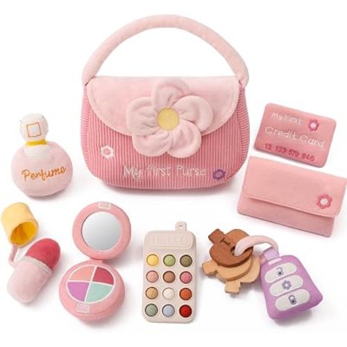 let's make My First Baby Purse, 10 Pcs Sensory Toy for Baby & Toddler Girls