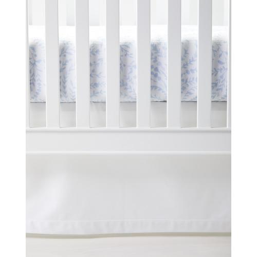 Border Frame Crib Skirt - White