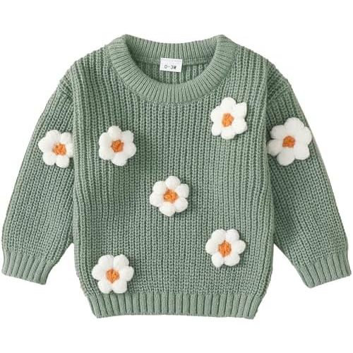 Infant Toddler Baby Girl Oversized Sweater Long Sleeve Sweaters Fall Winter Tops Clothes