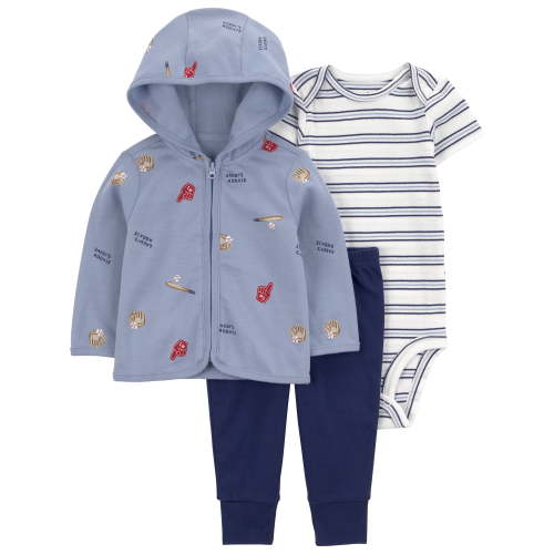 Carter's Child of Mine Baby Boy Cardigan Outfit Set, 3-Piece, Sizes 0/3-24 Months