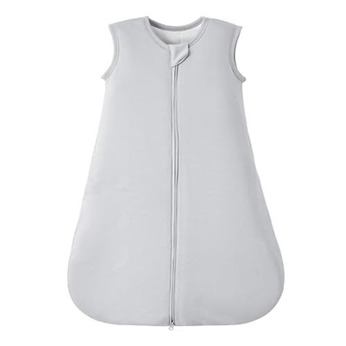 Duomiaomiao Buttery Soft Rayon Made from Bamboo Baby Sleep Sack 0-6 Months 1.0 TOG, Premium Baby Sleeping Bag 2-Way Zipper for Babies