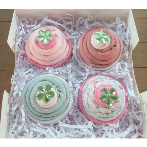 Baby shower cupcakes, Baby shower gift, New baby gift set, Baby bodysuit gift set, Baby basket gift, Unique baby gift, Baby gift box set