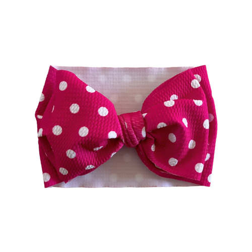 The BIG Bow, Fuchsia Dot