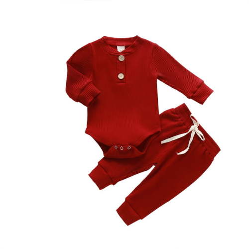 jaweiw Newborn Baby Girl Boy Fall Clothes 3 6 12 18 24 Months Outfits Long Sleeve Knitted Cotton Romper Pants Infant Winter Sets