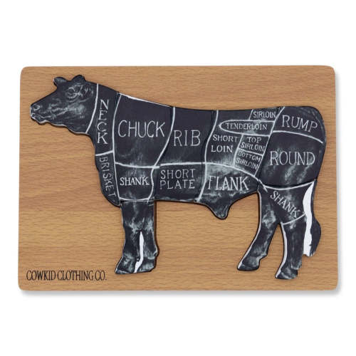 Beef Cuts Wooden Puzzle – Cowkid Clothing Company