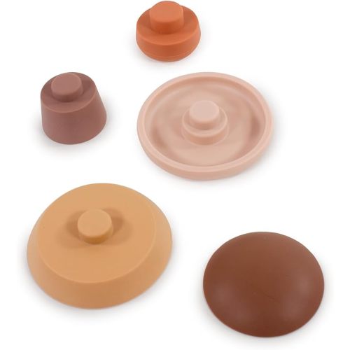 Hudson Baby Silicone Stacking Toy, Mushroom, One Size