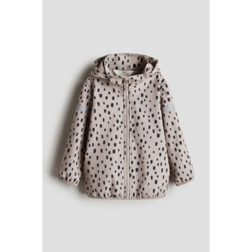 WATER-RESISTANT SOFTSHELL JACKET, Taupe/Dotted - size 2T (1.5-2Y)