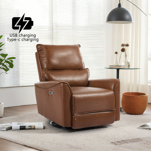 Latitude Run® Fraher Power Recliner Chair Swivel Recliner,nursery Reclining Chair With Lumbar Support,nursery Rocking Chairs With Usb And Type-c Ports For Living Room & Reviews | Wayfair