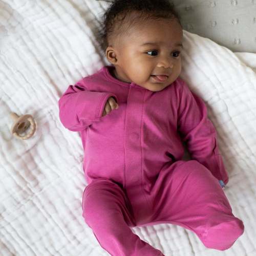 berry wine organic organic cotton magnetic parent favorite footie – Magnetic Me